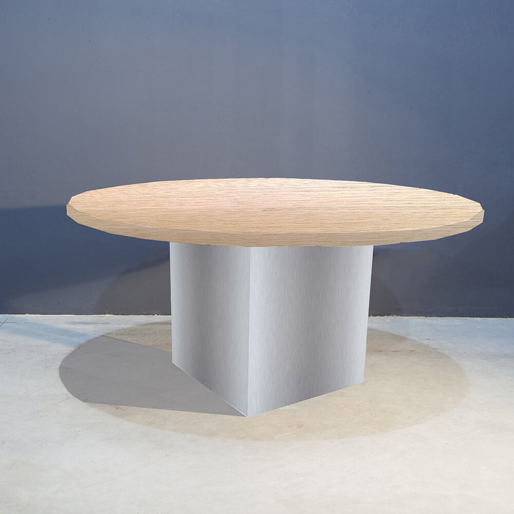 Vuiligheid Opiaat wenselijk Robuuste ronde tafel met RVS kolompoot - Concept Table